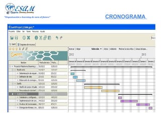 "Organización e-learning de cara al futuro"   CRONOGRAMA
 