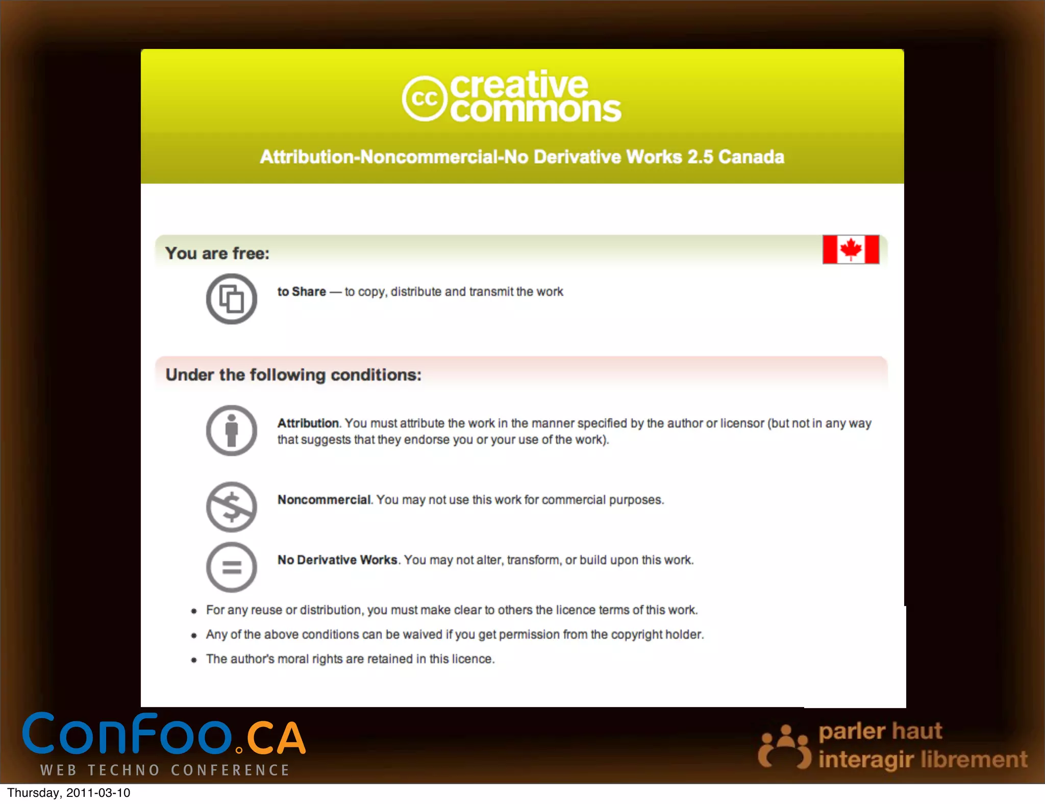 Thursday, 2011-03-10
 