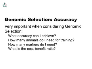 The science of genomics and livestock genetic improvement