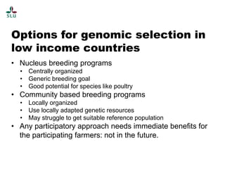 The science of genomics and livestock genetic improvement
