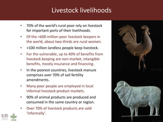 The roles of livestock in achieving the sustainable development goals