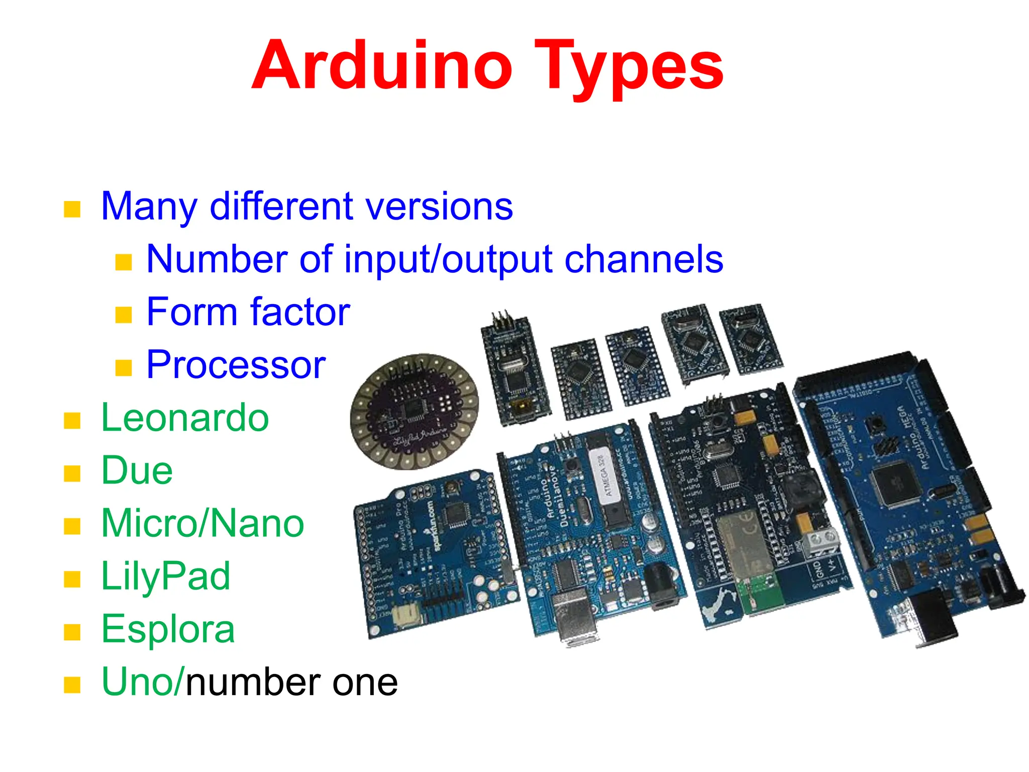 The document proceeds to explain the main components of an Arduino Uno ...