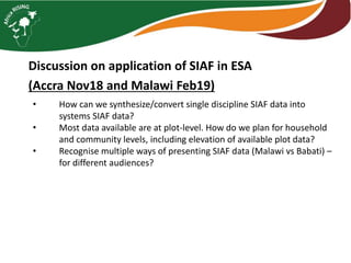 Farm level case studies Tanzania