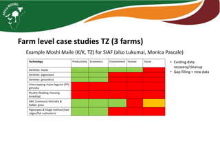 Farming systems studies planning