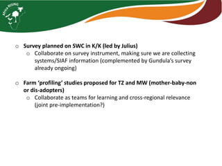 Farming systems studies planning