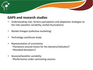 ISFM innovation: Example of maize - pigeonpea (and vegetables) in Tanzania