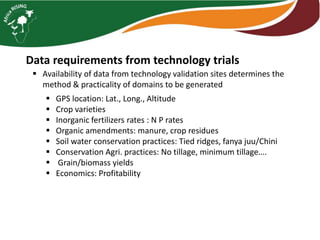 Developing technology extrapolation domains for agronomic technology packages