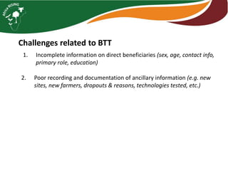 Monitoring and Evaluation  2019 activities and workplan for 2020