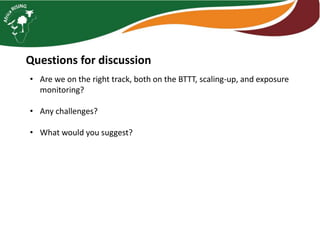 Monitoring and Evaluation  2019 activities and workplan for 2020