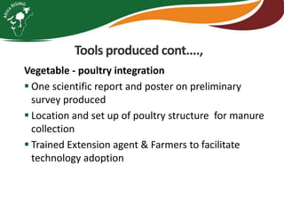 Integrating vegetables into maize based-farming systems in Babati District, Tanzania