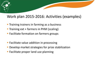 Update on Babati District Research–for–Development (R4D) Platform, Tanzania