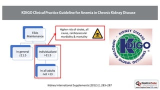 Kidney International Supplements (2012) 2, 283–287
ESAs
Maintenance
In general
11.5
Individualized
>11.5
In all adults
no...