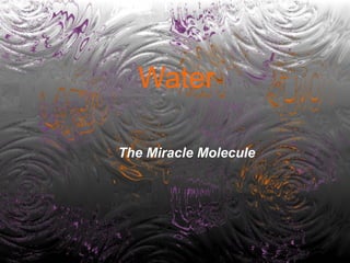 Water The Miracle Molecule 