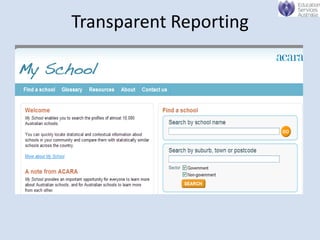 Transparent Reporting
 