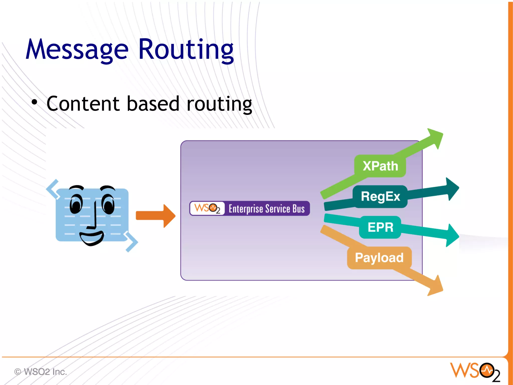 Message Routing

    Content based routing




                            23
 