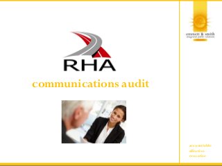 accountable
effective
evocative
communications audit
 