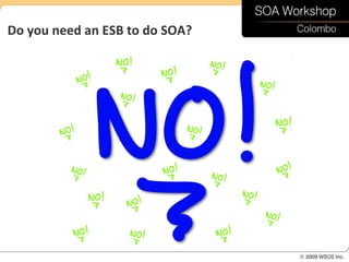 Do you need an ESB to do SOA?
 