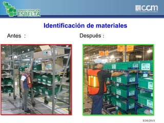 3/20/2015
Antes : Después :
Identificación de materiales
 