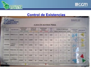 Control de Existencias
28
 