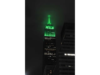 Empire State Building In Cosmos Green