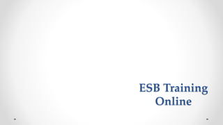 ESB Training
Online
 