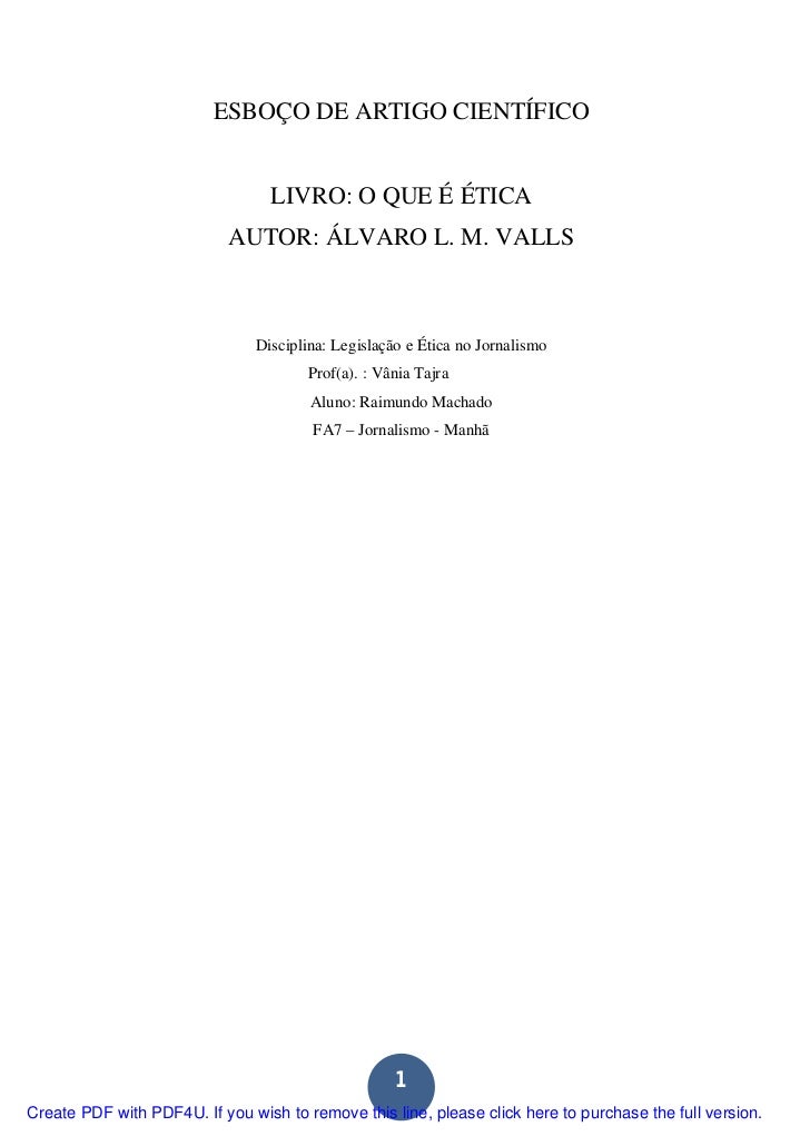 Artigos sobre etica