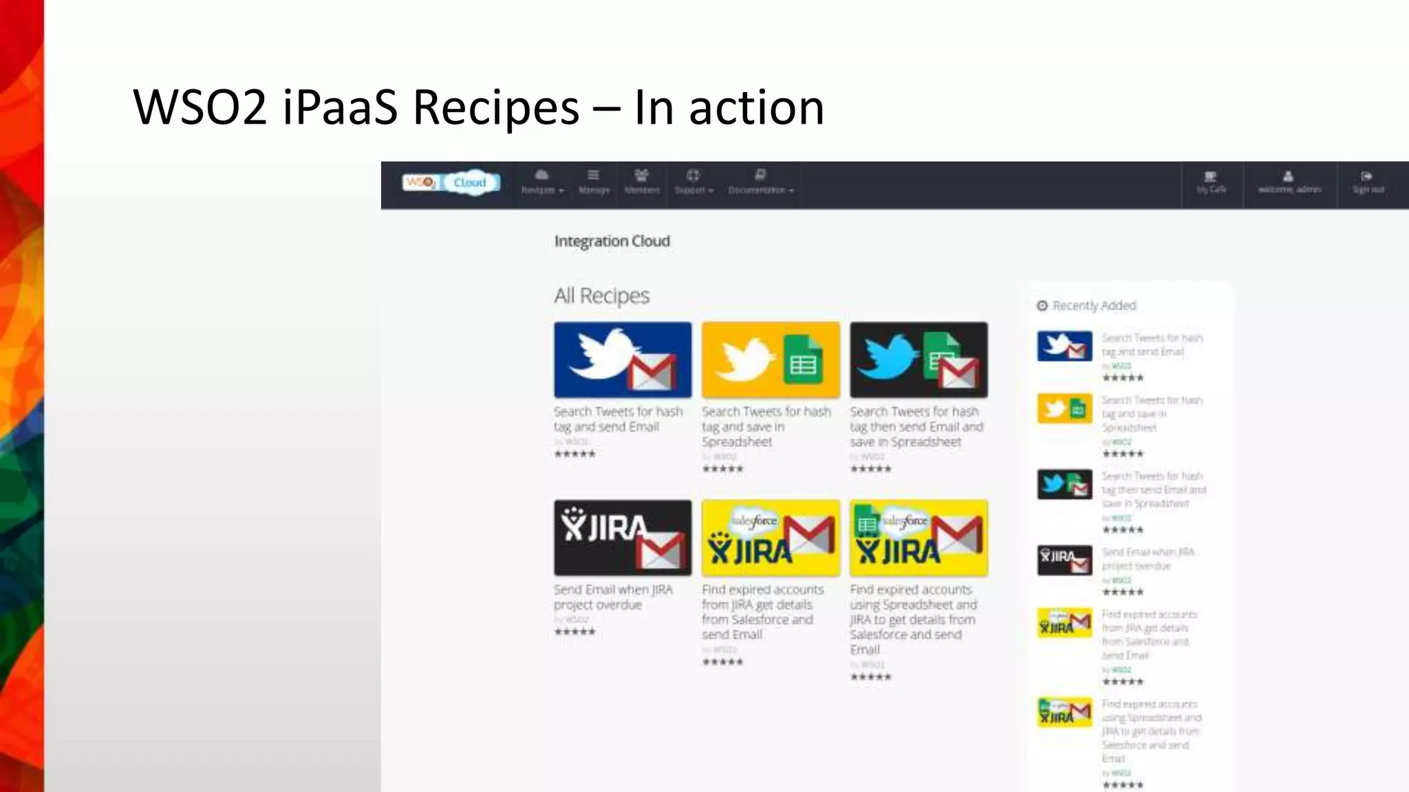 WSO2 iPaaS Recipes – In action 
 