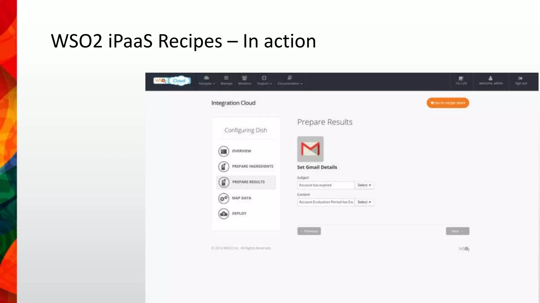 WSO2 iPaaS Recipes – In action 
 