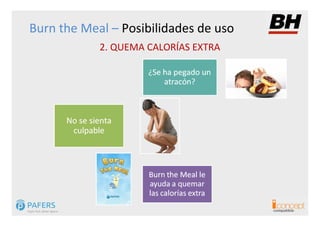 Burn the Meal – Posibilidades de uso
            2. QUEMA CALORÍAS EXTRA




                                       compat...