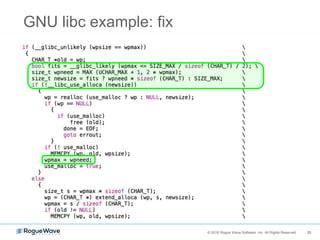 25© 2016 Rogue Wave Software, Inc. All Rights Reserved. 25
GNU libc example: fix
 