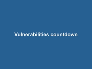 7© 2016 Rogue Wave Software, Inc. All Rights Reserved. 7
Vulnerabilities countdown
 