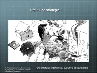 Il faut une stratégie … Dr. Angelica Laurençon_Conférence du 29_09_2011 _ ESC Clermont Ferrand. Social Media Workforce une stratégie interactive, évolutive et soutenable 