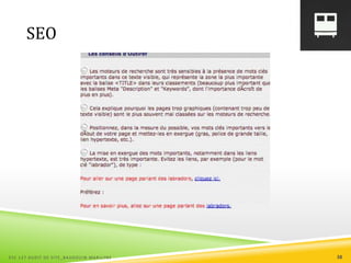 SEO
ESC 127 AUDIT DE SITE_BAUDOUIN MARILYNE 38
 