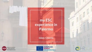 my ESC
experience in
Palermo
Adam Grucela
 