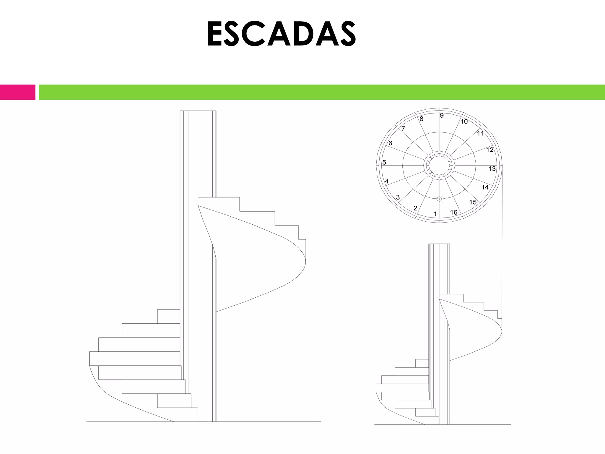 Escadas - desenho de arquitetura | PPT