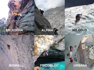 EM ROCHA ALPINA NO GELO
BIGWALL PSICOBLOC URBANA
 