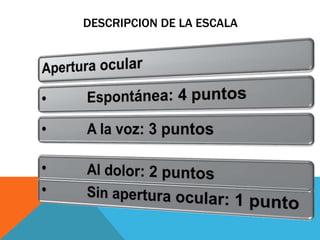 DESCRIPCION DE LA ESCALA
 