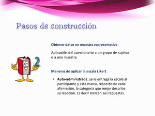 Análisis de confiabilidadPasos de construcciónDefinición del rasgo o actitudDefinición teórica sobre la cual se  sustenta la investigación en cuanto a lo que se desea medir. 