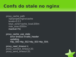 O problema na prática

> ab -n 10 -c 10 http://localhost/pessoa/4
> tail -f /var/log/nginx/proxy.log
[26/Apr/2012:23:17:26 -0300] /pessoas/4 200 EXPIRED 200
[26/Apr/2012:23:17:44 -0300] /pessoas/4 200 EXPIRED 200
[26/Apr/2012:23:17:44 -0300] /pessoas/4 200 EXPIRED 200
[26/Apr/2012:23:17:44 -0300] /pessoas/4 200 EXPIRED 200
[26/Apr/2012:23:17:44 -0300] /pessoas/4 200 EXPIRED 200
[26/Apr/2012:23:17:44 -0300] /pessoas/4 200 EXPIRED 200
[26/Apr/2012:23:17:44 -0300] /pessoas/4 200 EXPIRED 200
[26/Apr/2012:23:17:44 -0300] /pessoas/4 200 EXPIRED 200
[26/Apr/2012:23:17:44 -0300] /pessoas/4 200 EXPIRED 200
[26/Apr/2012:23:17:44 -0300] /pessoas/4 200 EXPIRED 200



                               
 