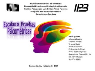 Escala o Pruebas Psicometricas | PPTX