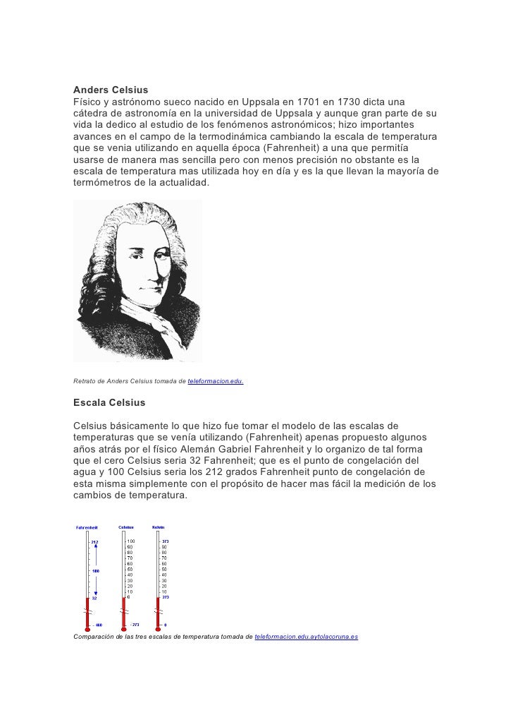 Escalas De Temperatura