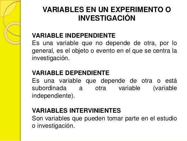 Experimentos Con Variables Dependientes E Independientes Ejemplos