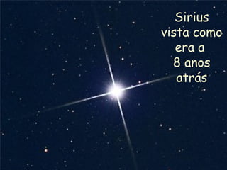 Sirius
vista como
era a
8 anos
atrás
 
