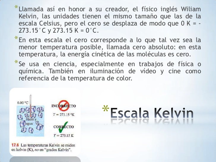Como Pasar La Temperatura A Kelvin