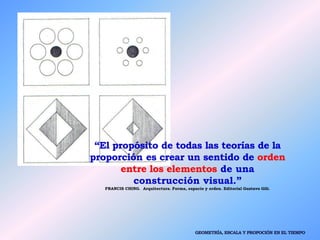 “El propósito de todas las teorías de la
proporción es crear un sentido de orden
entre los elementos de una
construcción v...