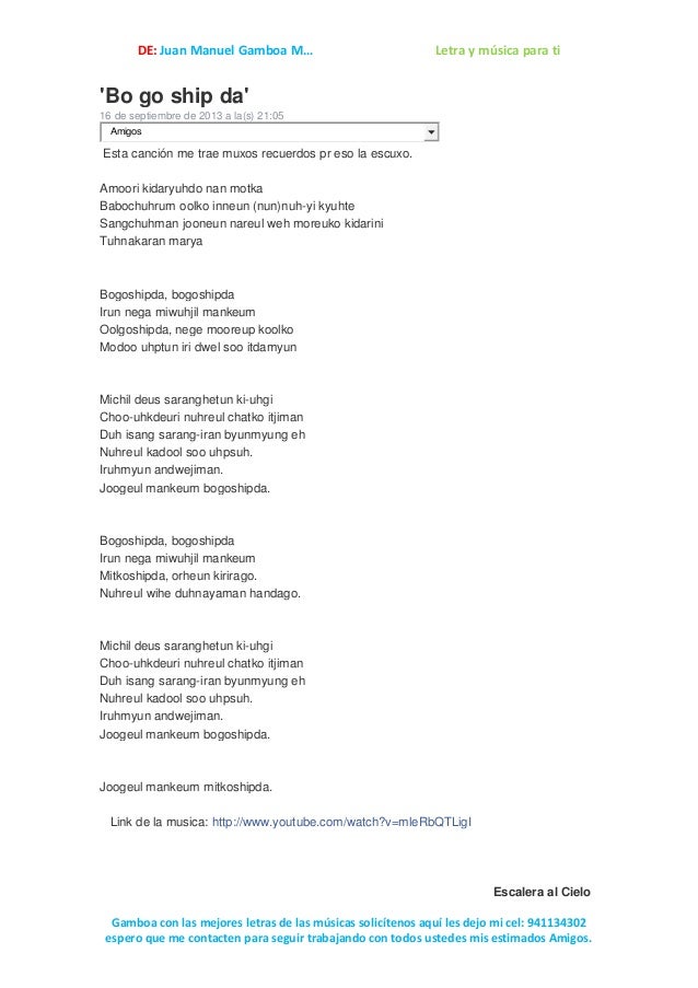 Cancion Escalera Al Cielo En Español