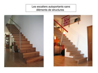 Les escaliers autoportants sans
éléments de structures
 