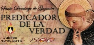 Invitación celebración del Jubileo 800 años de la Orden de Predicadores en Zaragoza