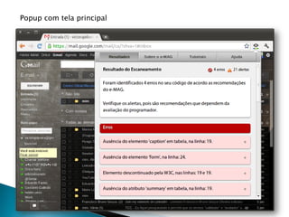 Popup com tela principal
 