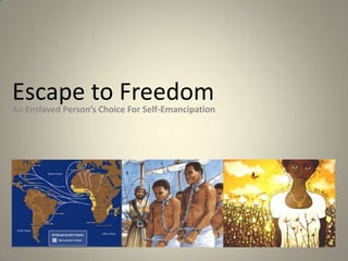 Escape to Freedom
An Enslaved Person’s Choice For Self-Emancipation
 